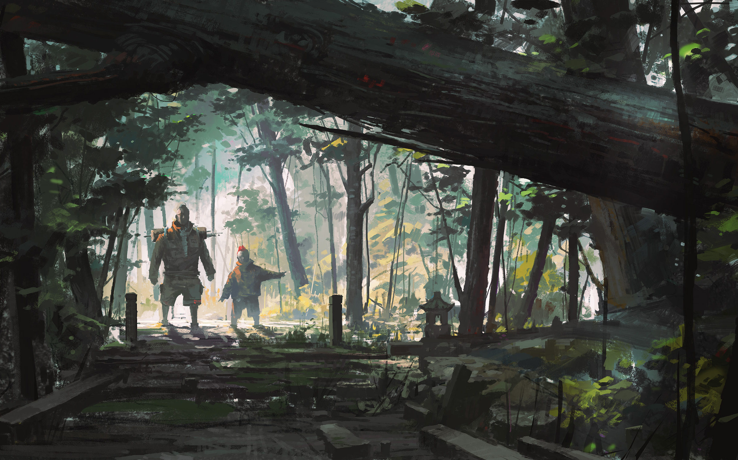 【厚涂 】对我来说最不好画的森林挑战一下!《辛夫d cg视频分享18》