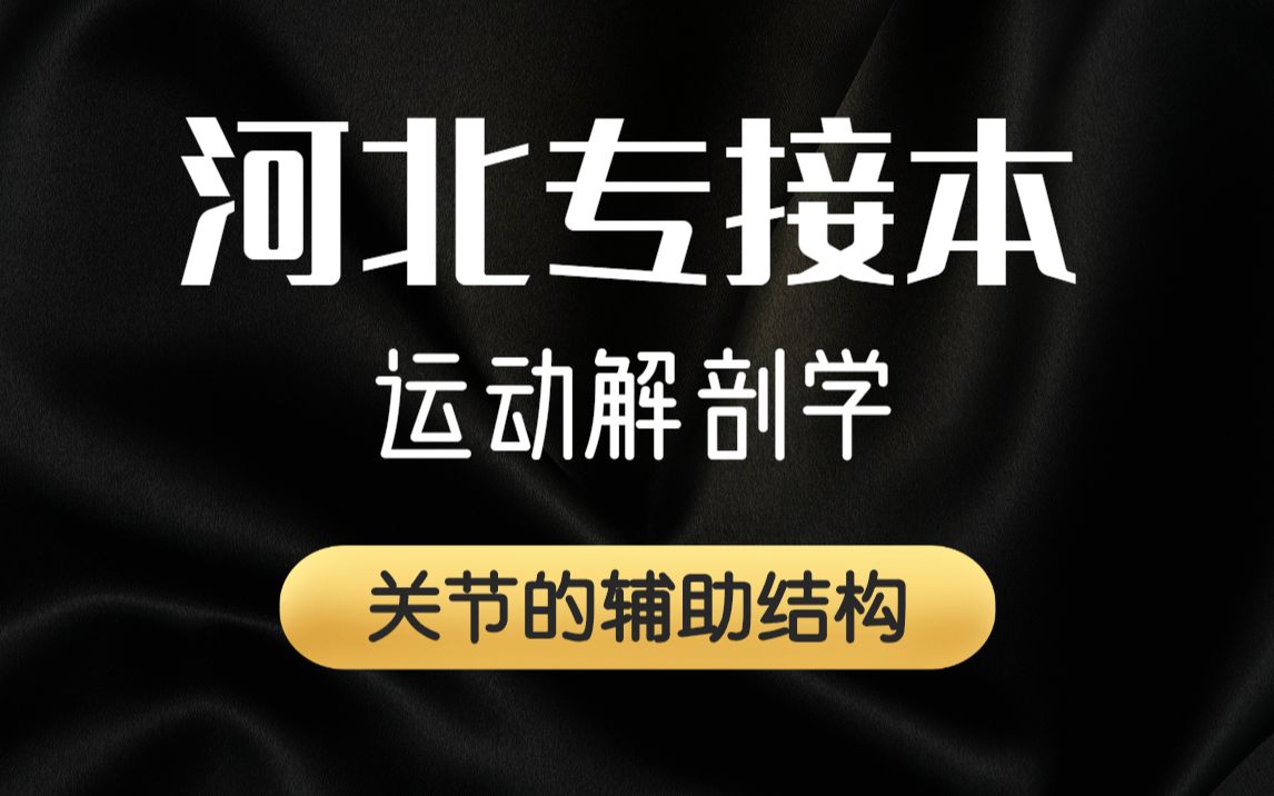 【河北专接本】体育专业课程 运动解剖学《关节的辅助结构》哔哩哔哩bilibili