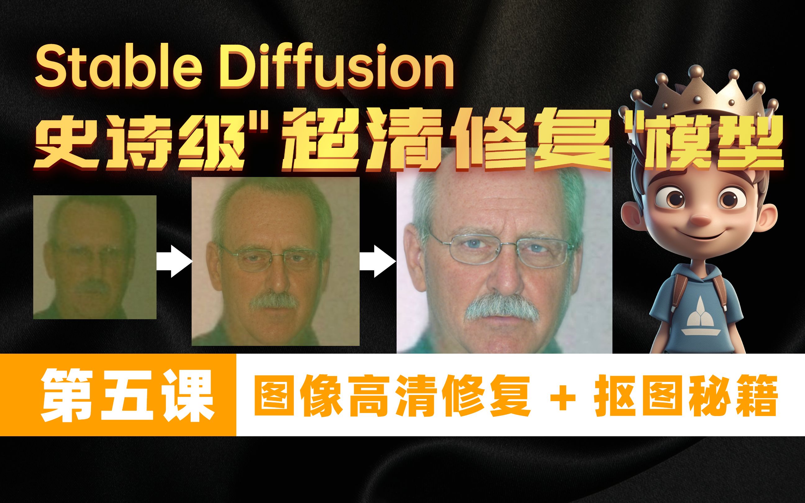 [图]【Stable Diffusion】老照片修复+图片高清化+一键抠图超详细讲解