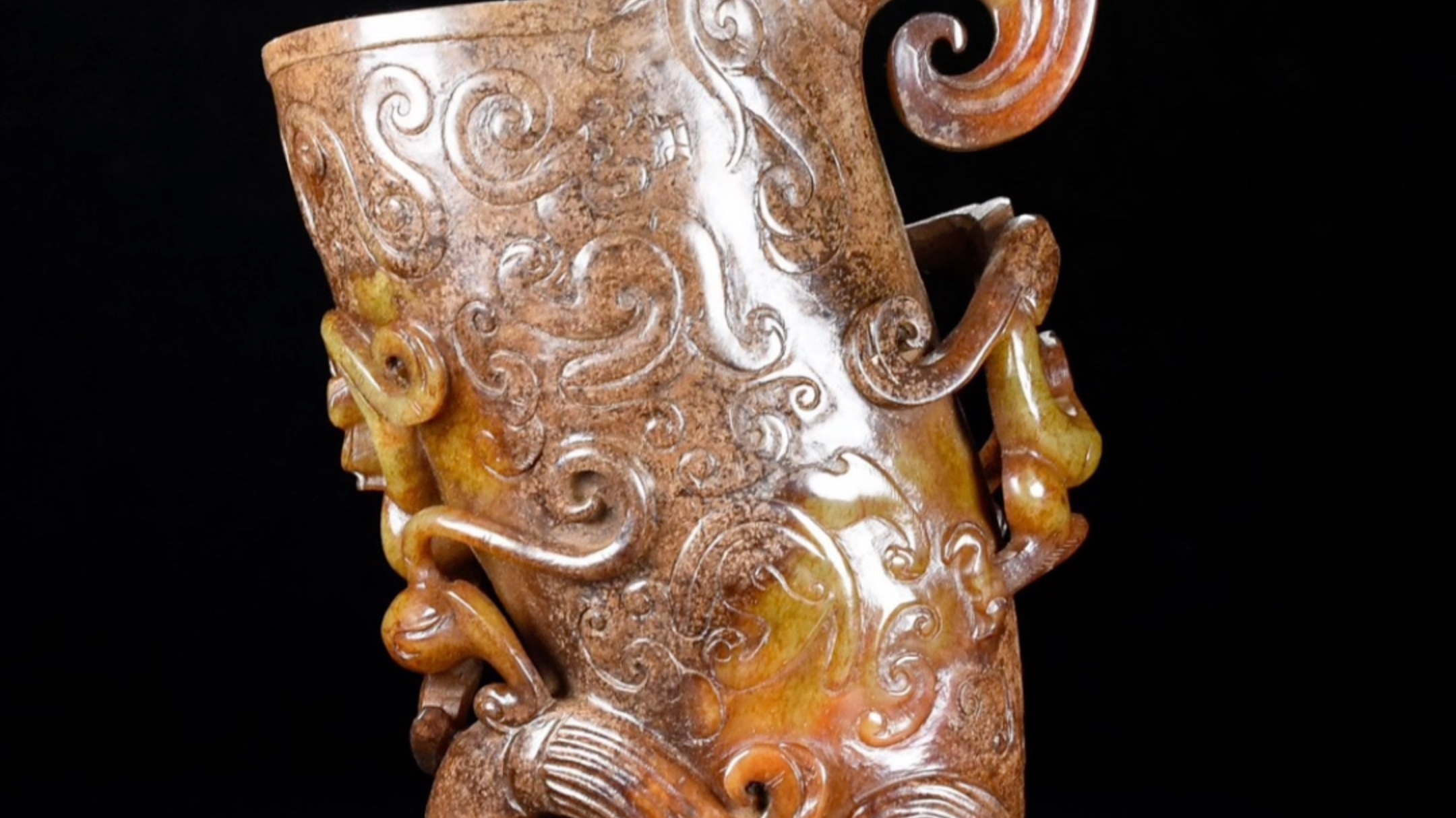 古玉老玉和田玉 角杯