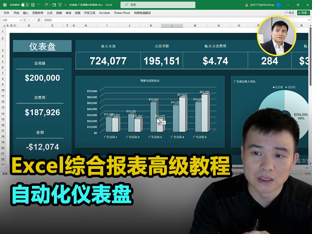 [图]Excel综合报表高级教程 | 仪表盘 | 自动化模板 | Excel公式与函数 | 图表 | 条件格式 | 则秀教育 | 刘伟老师