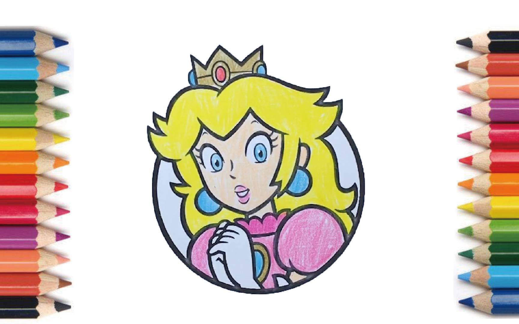【coloring】princess peach 【塗り絵】ピーチ姫 【画画】桃子公主