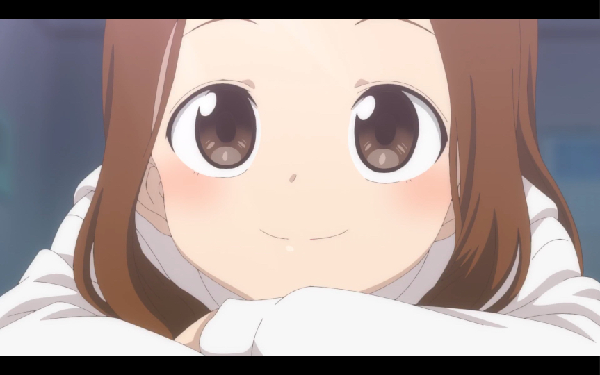 "看来西片同学很想赢呢,这样吧,牵手就算你赢哦"