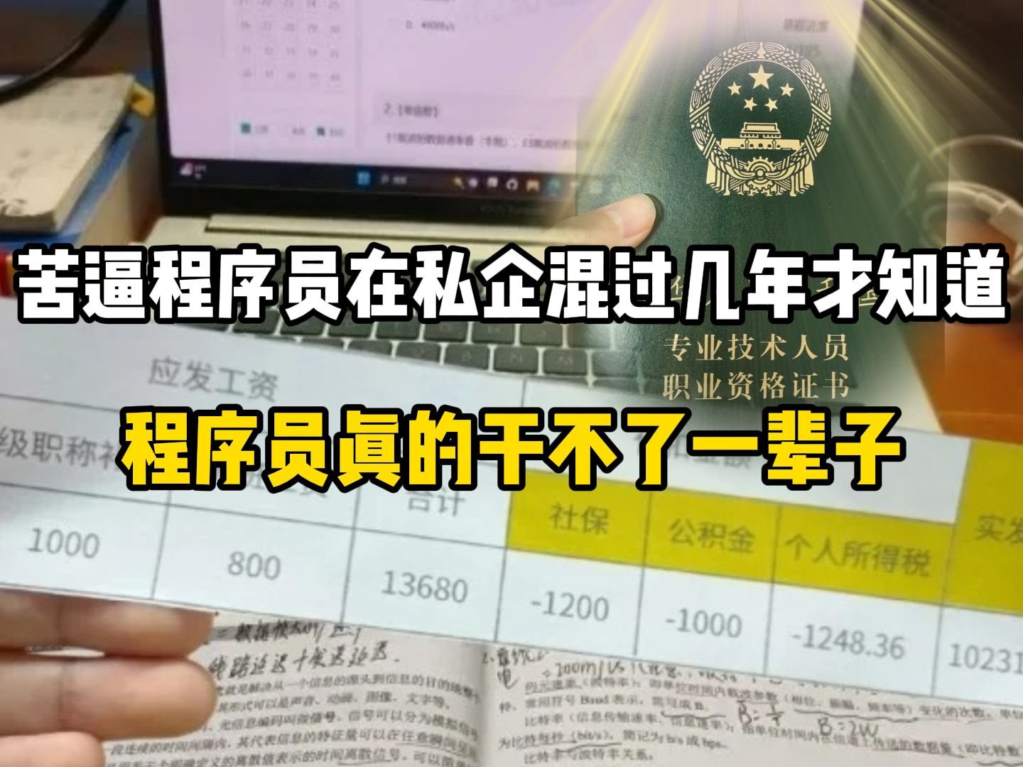 在私企混过几年才知道,程序员真的干不了一辈子,趁着年轻考个软考进国企才是最舒服的...哔哩哔哩bilibili