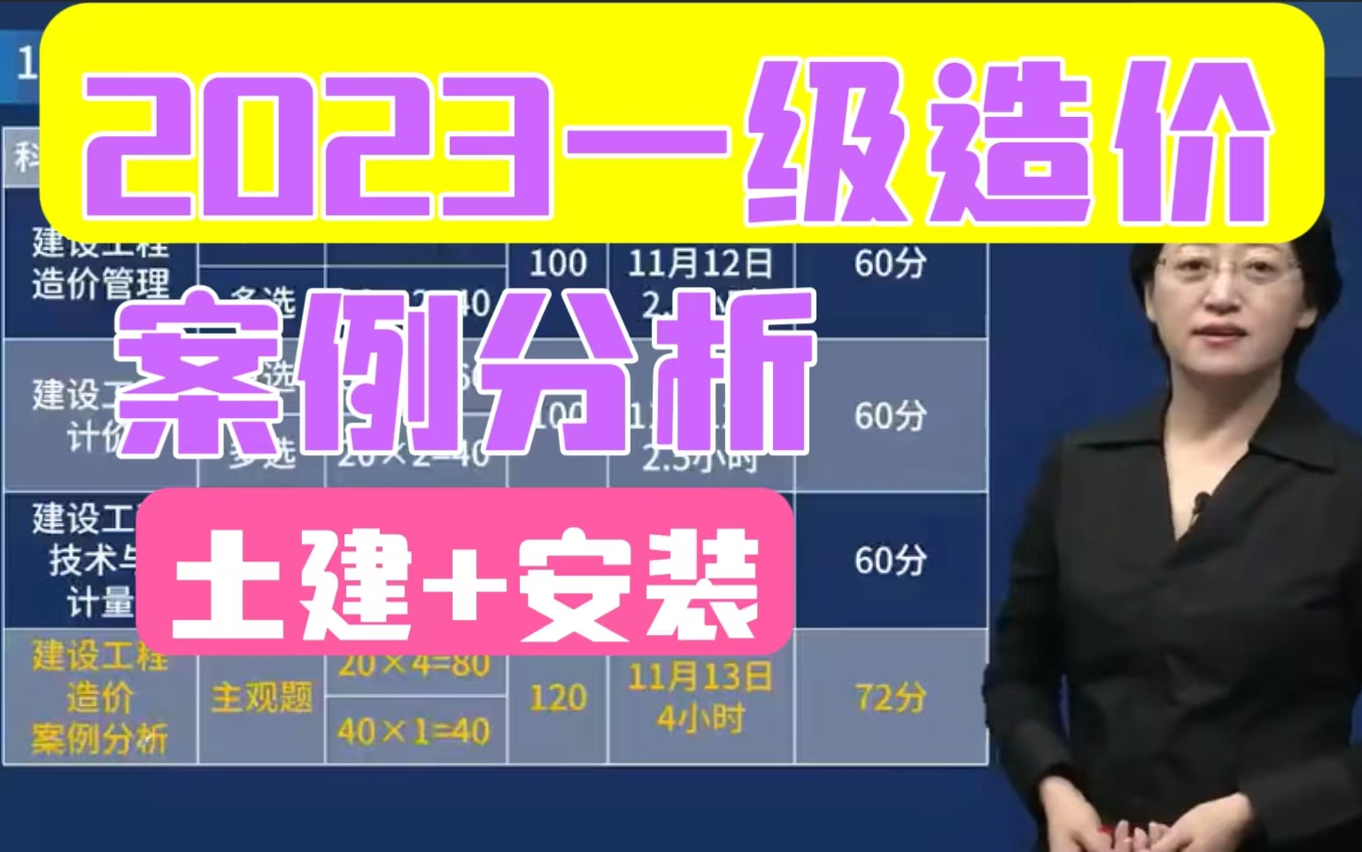 【23年一造】建设工程造价案例分析案例分析精讲班王玲哔哩哔哩bilibili