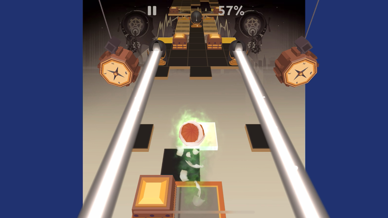 rs滚动的天空苹果版5星关蒸汽时代完美通关横屏操作