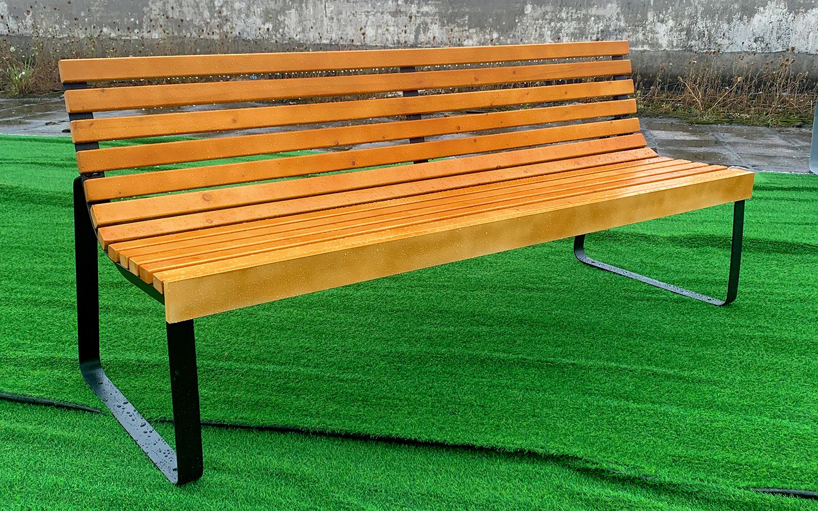 公园椅户外长条椅实木座椅,全方位细节实拍分享