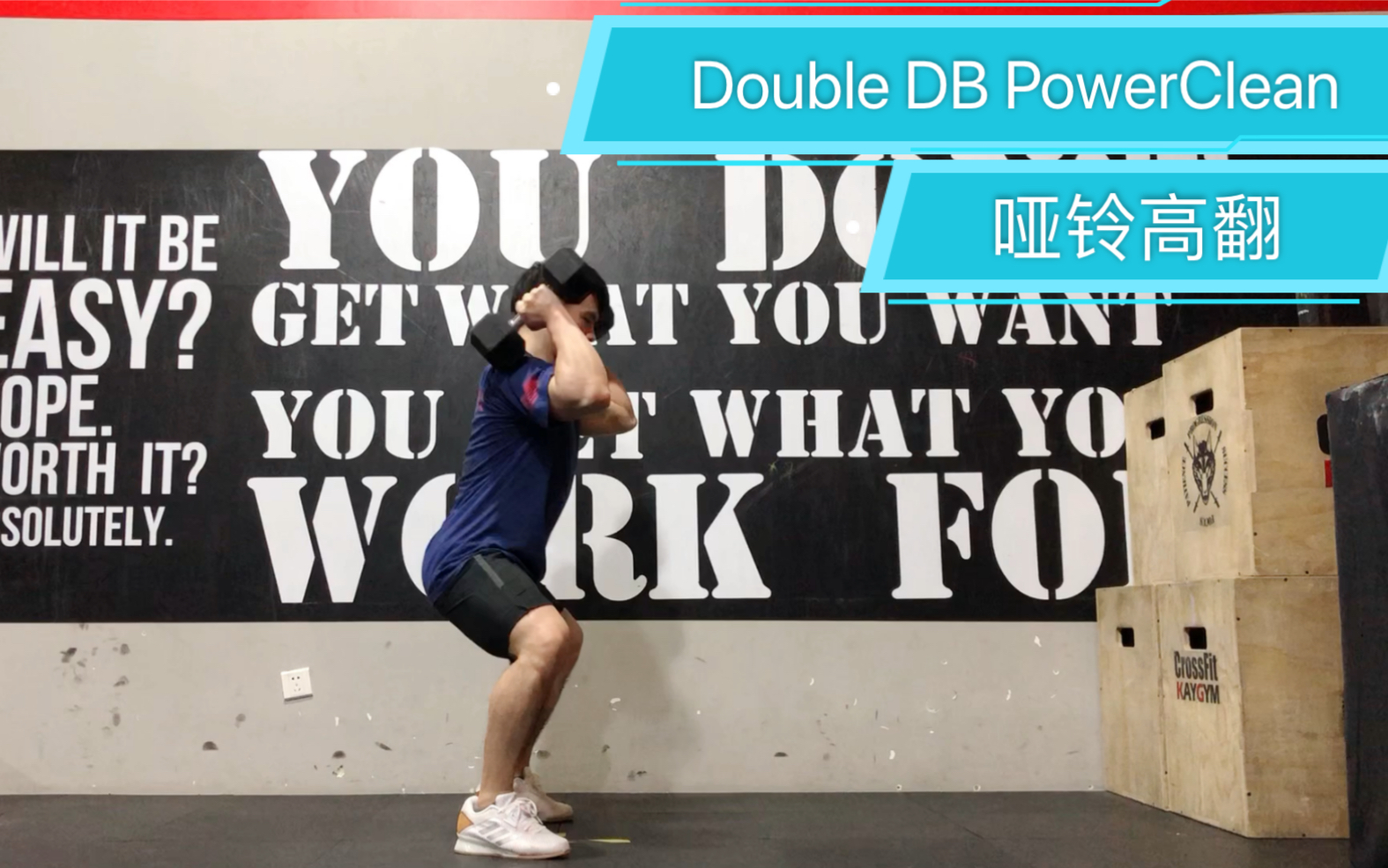 double db power clean / 哑铃高翻