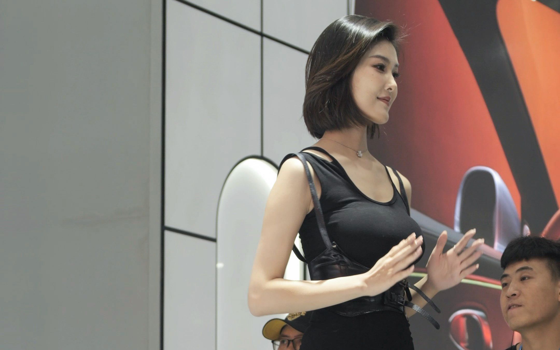 饭拍 #中國車模 粤港澳大湾区车展 深圳车展 ias 2023 - 程儿 车模程