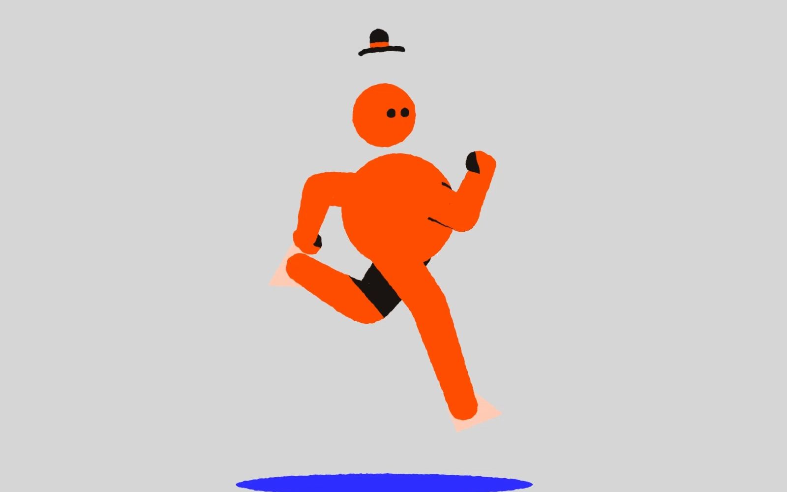 一个顺拐的人儿