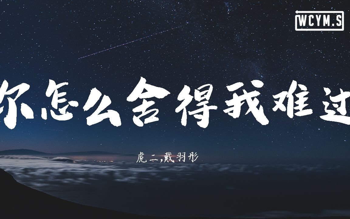 虎二&戴羽彤  你怎么舍得我难过【动态歌词/Lyrics Video】哔哩哔哩bilibili