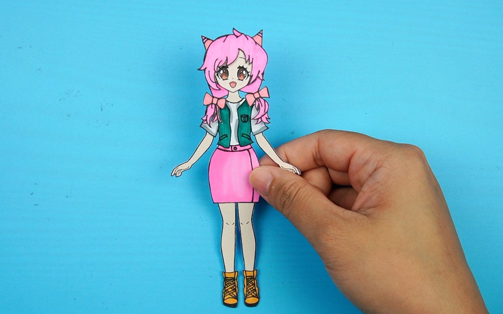 决战次时代纸娃娃手工,拟人版美羊羊手绘教程