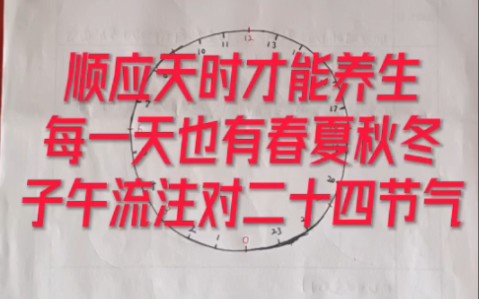 [图]顺应天时养生，24小时对应24节气，子午流注春夏秋冬