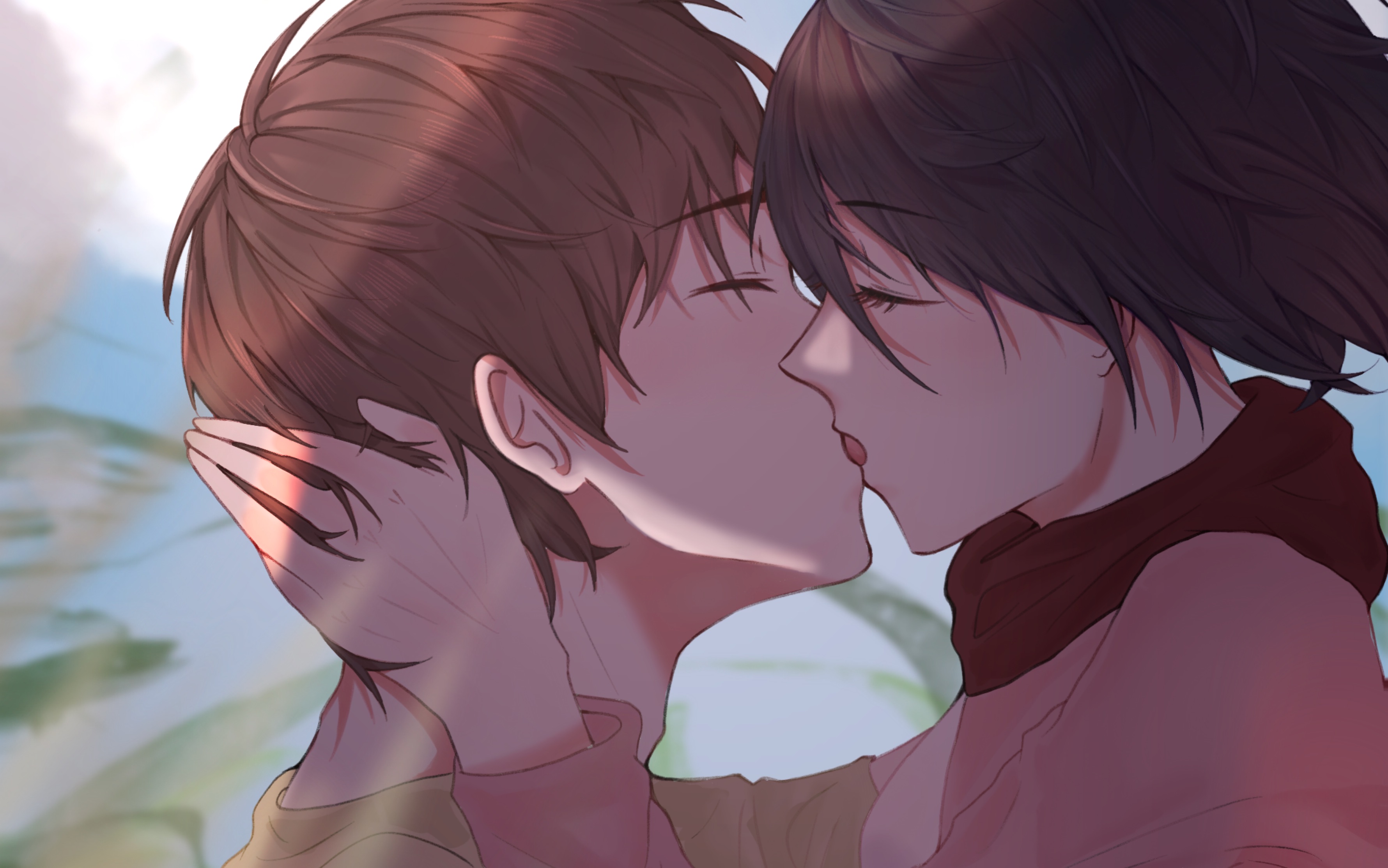 【绘画过程/艾笠/procreate】拥吻爱的人也是一种自由_哔哩哔哩_bili