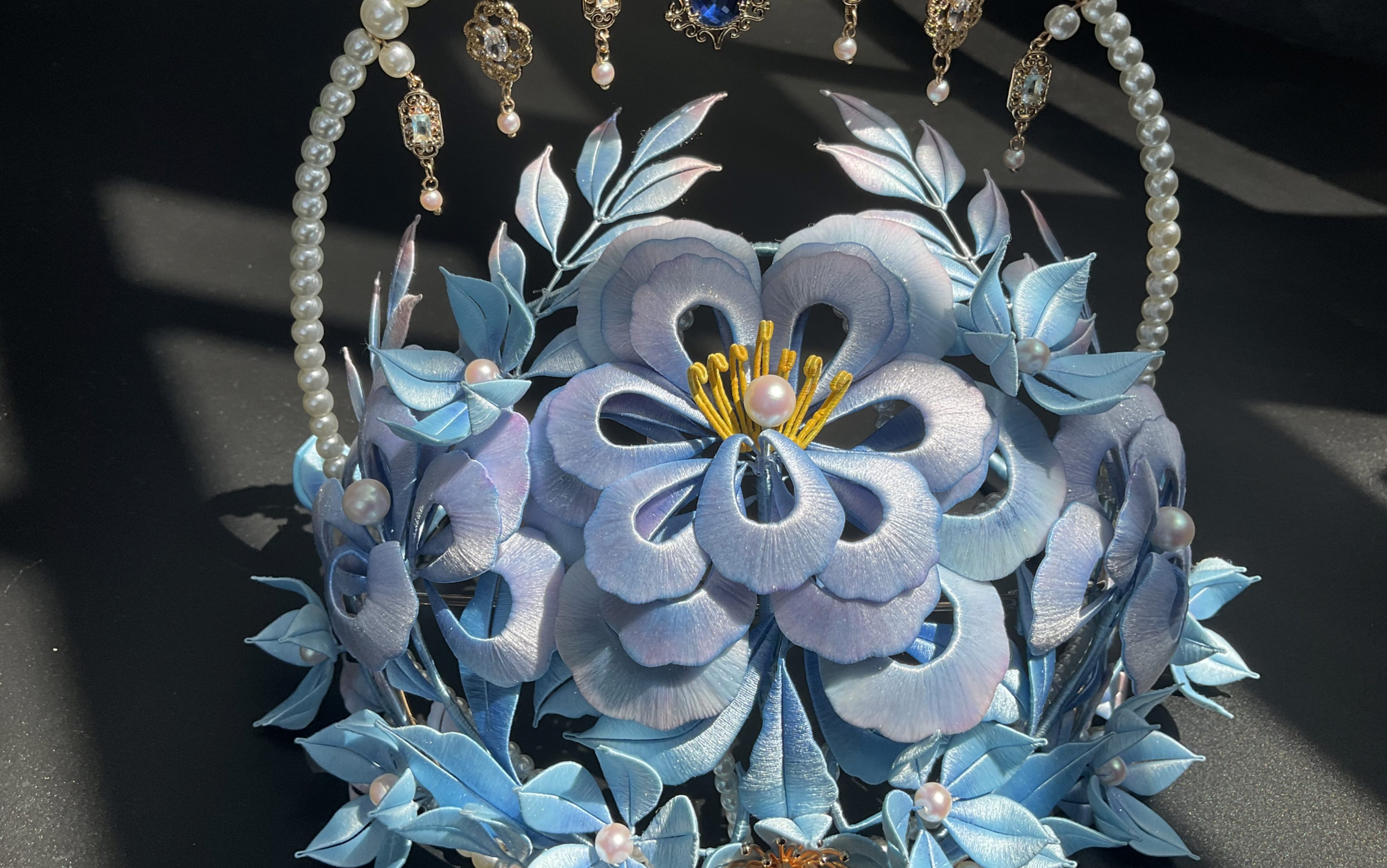 缠花发冠定制改色