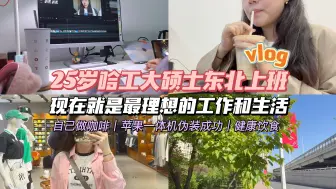 Download Video: 【vlog】25岁哈工大女硕士东北上班日常｜现在就是最理想的工作和生活｜自己做咖啡｜苹果一体机伪装成功｜健康饮食