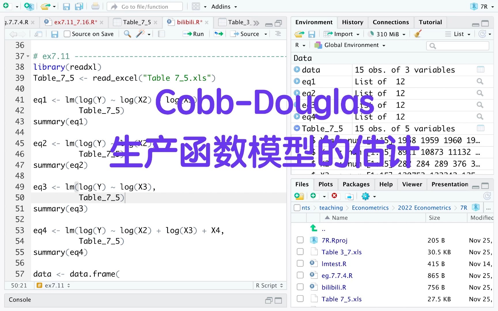 CobbDouglas生产函数模型的估计哔哩哔哩bilibili