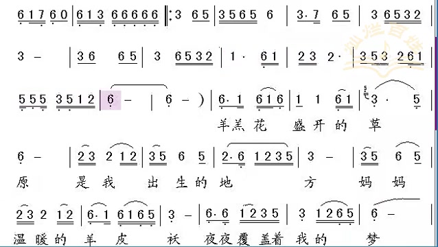 [图]妈妈的羊皮袄原唱戴谱乐电子乐谱器动态谱已经超过1800多首伴