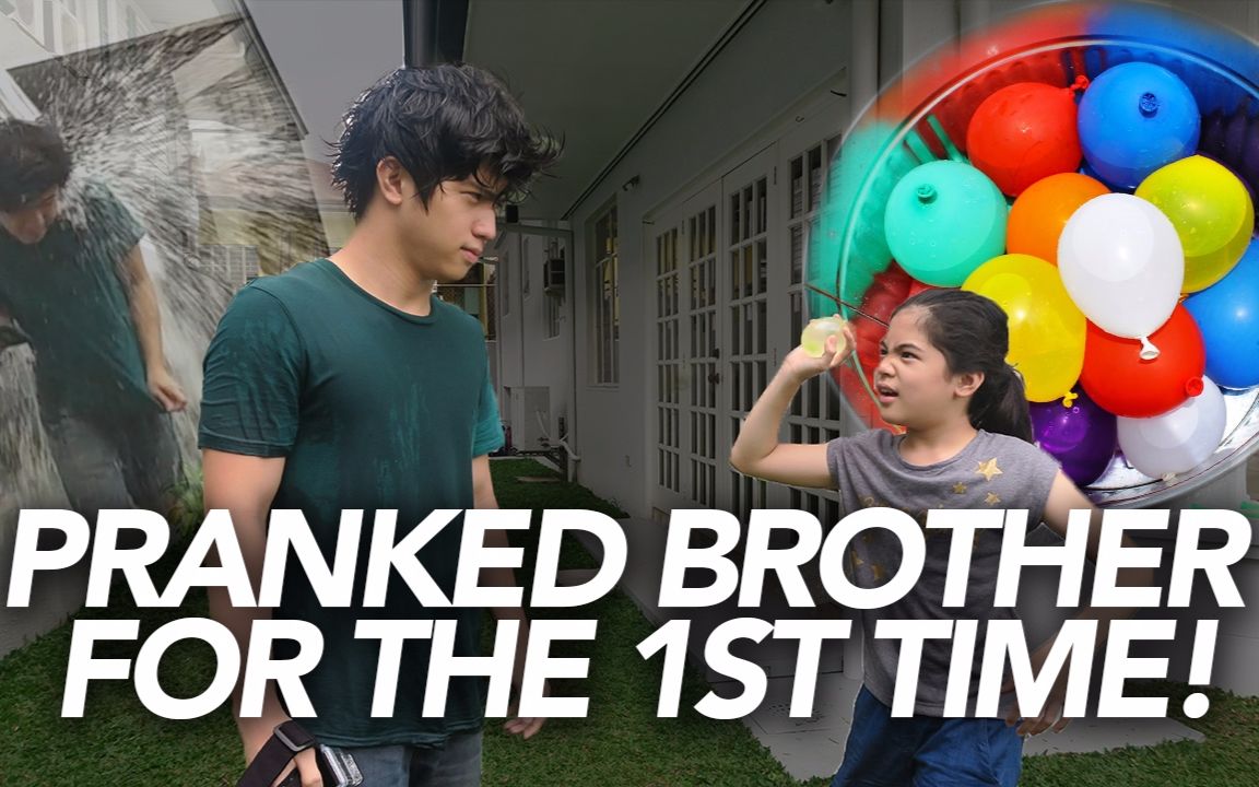 [图]Water Balloon Prank On Brother | Ranz and Niana