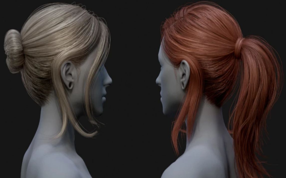 【maya】xgen次世代毛发 电影级女性头发制作教程