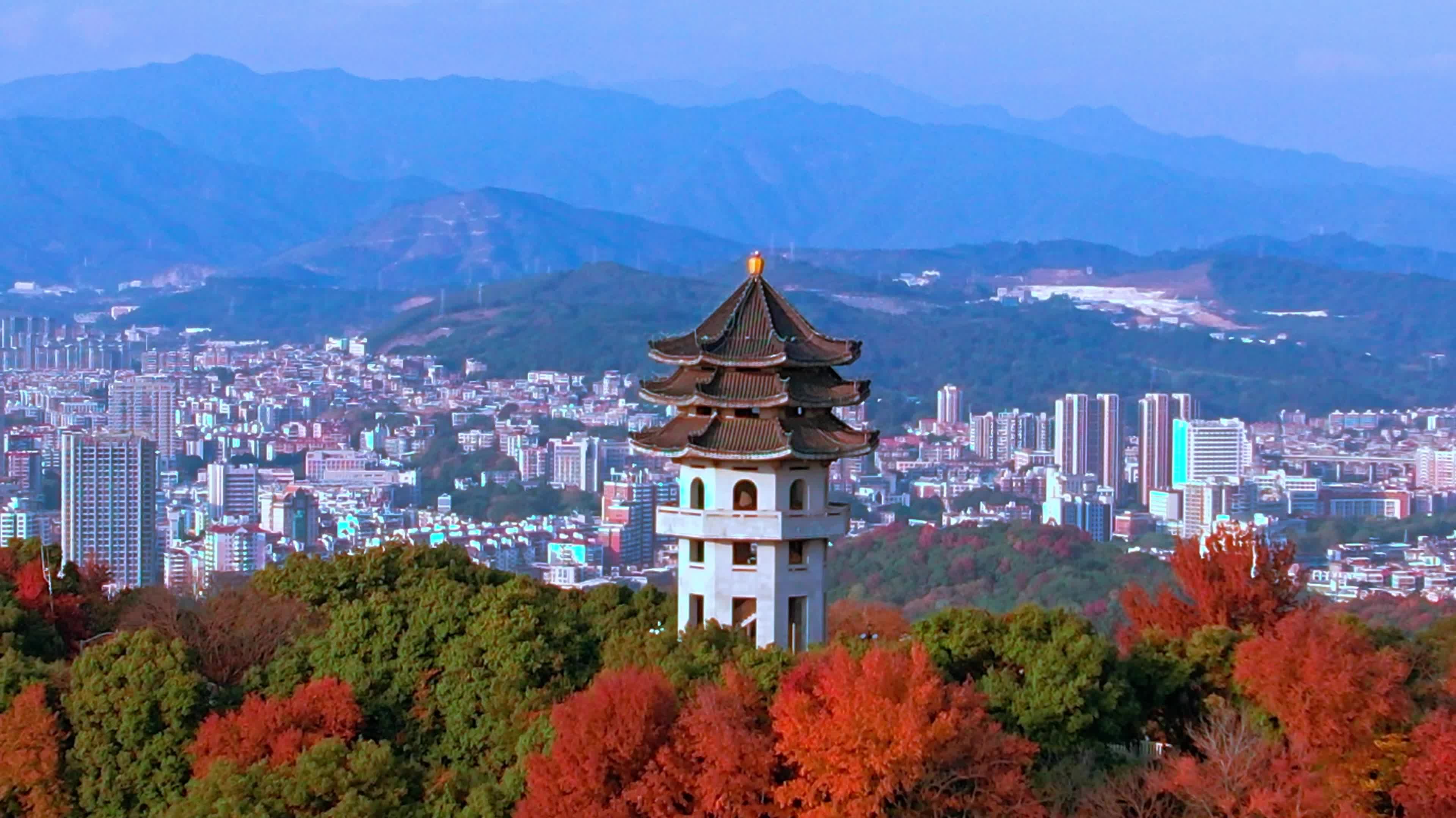 航拍龙岩风景