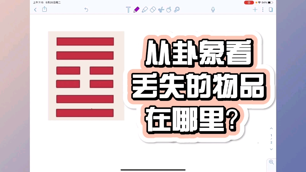 [图]《易经》 断卦，寻找丢失的物品