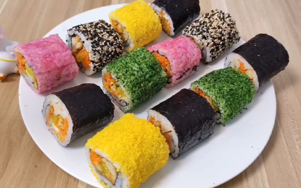 活动  五彩寿司卷,可商用可家用,大人孩子都喜欢