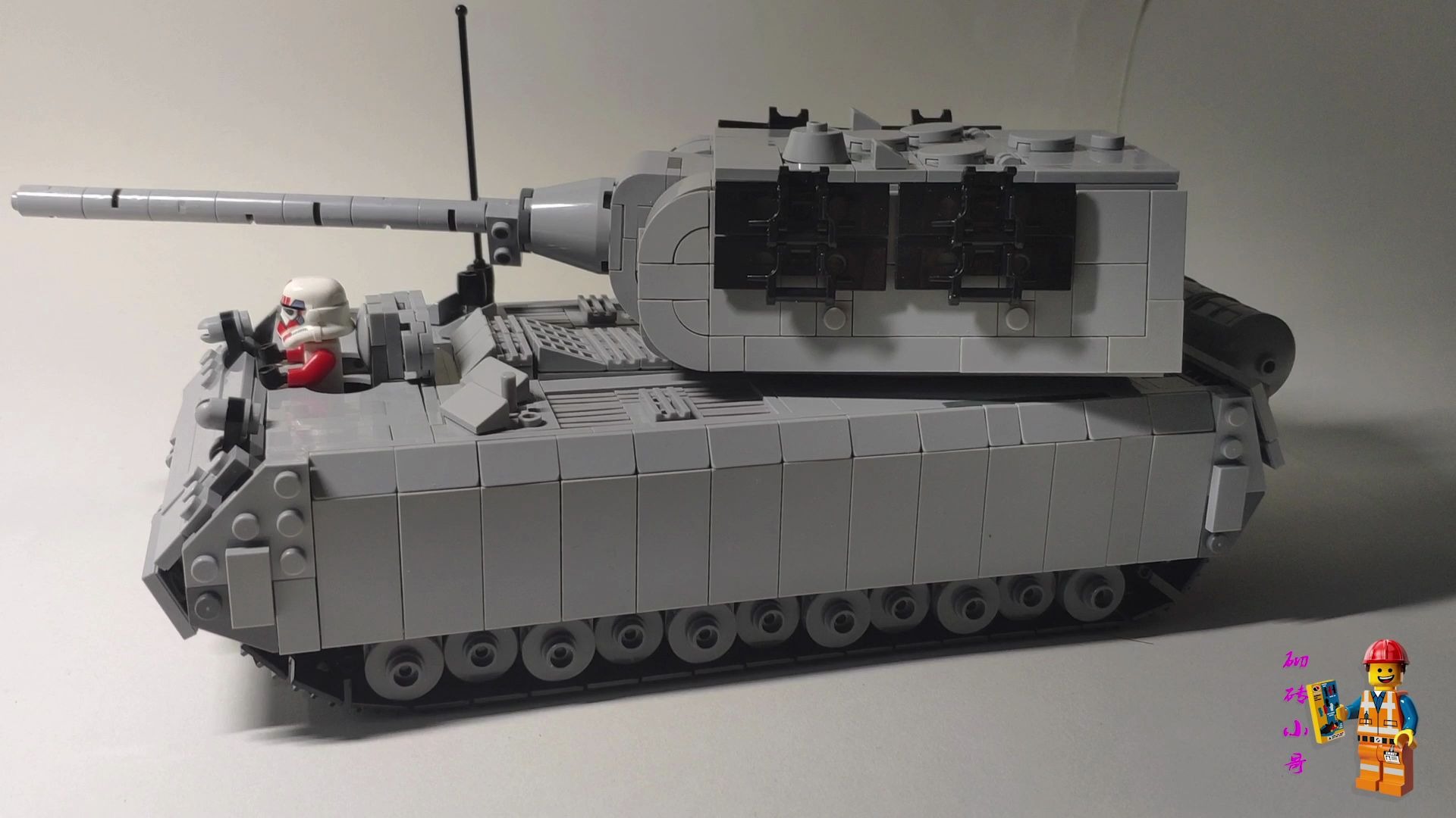砌砖小哥乐高moc展示德国鼠式重型坦克