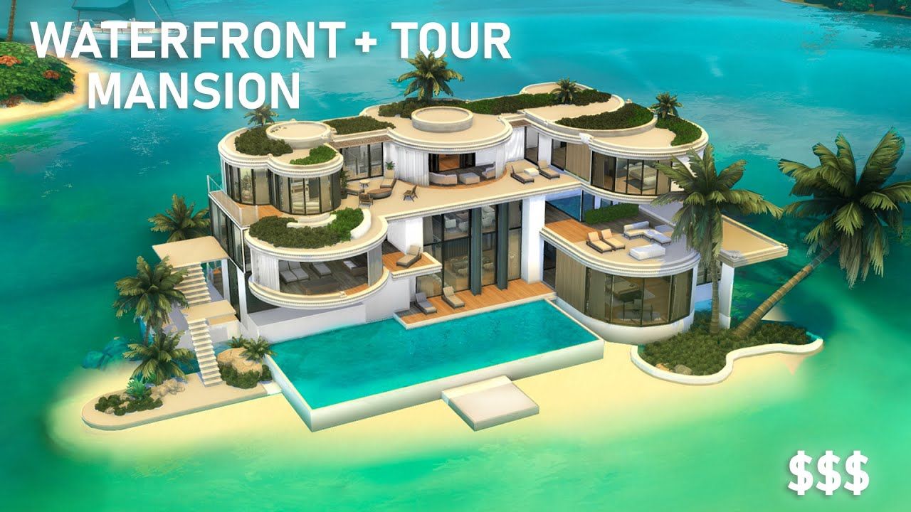 【网盘】搬运:豪华海滨大厦Luxury Waterfront Mansion Build + Tour | No CC | Luxury Beach House模拟人生4