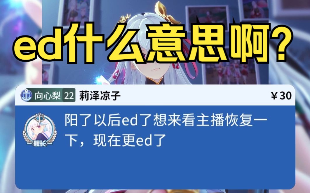 【梨安】ed是什么意思啊???哔哩哔哩bilibili