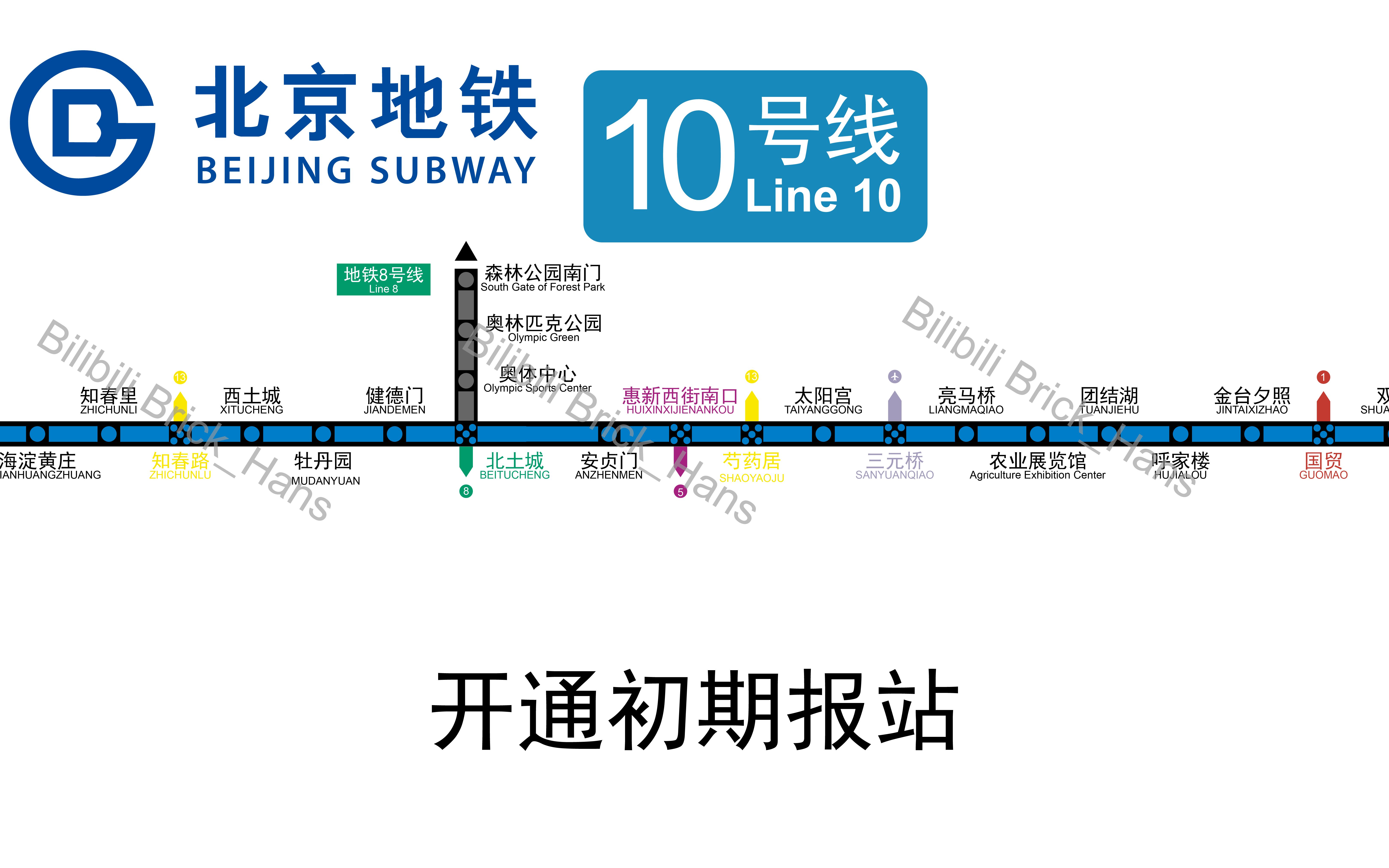 10号地铁站线路图北京图片
