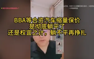 Download Video: 孙少军直播：BBA等合资汽车缩量保价，是彻底躺平了，还是权宜之计，躺不平再挣扎