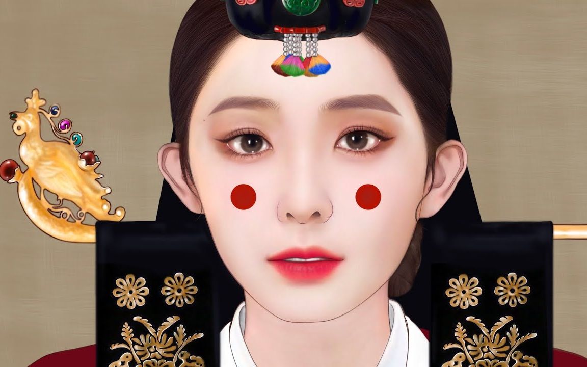 mylittleidol韩国美妆定格动画irene朝鲜传统婚礼仿妆