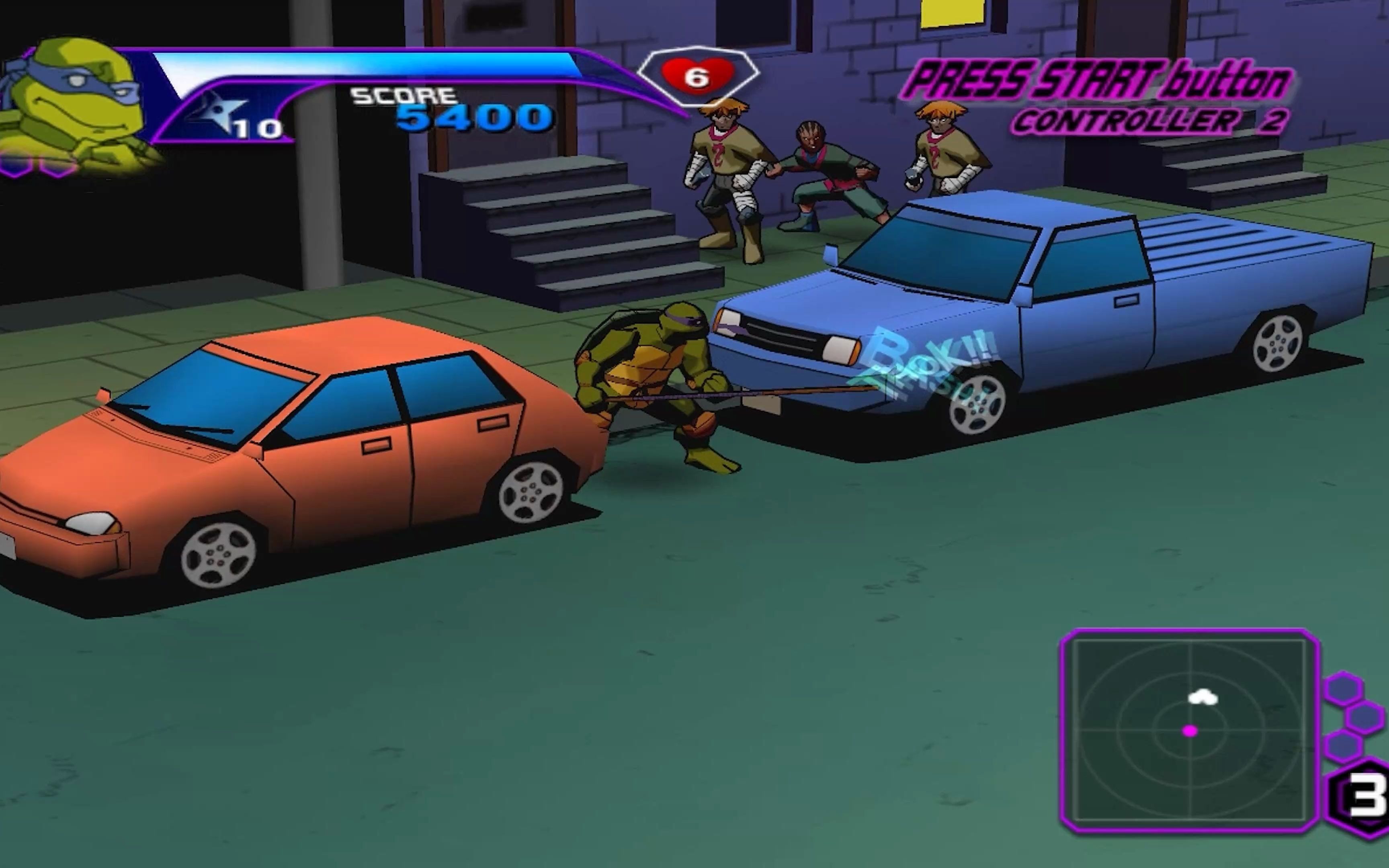 ps2忍者神龟一命通关第二章16关