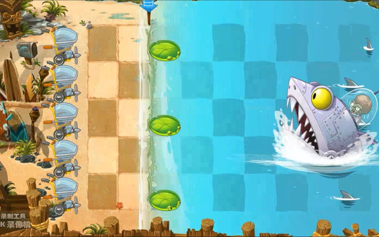 植物大战僵尸2国际版 新手试玩(第十期)击败沙滩僵尸博士