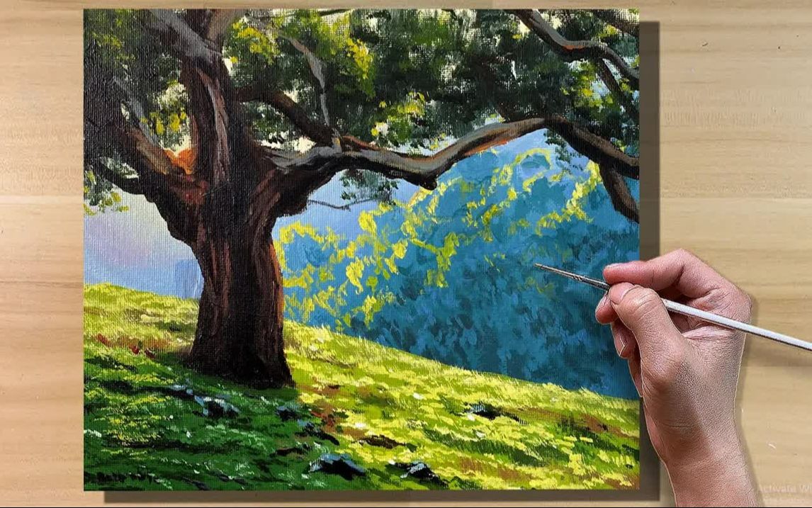 【丙烯画】【绘画教程】【中字】生命之树The Tree of Life Acrylic Painting Correa Art哔哩哔哩bilibili