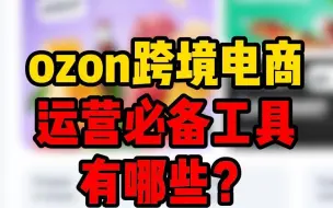 Download Video: 建议点赞收藏！ozon跨境电商运营必备工具有哪些？