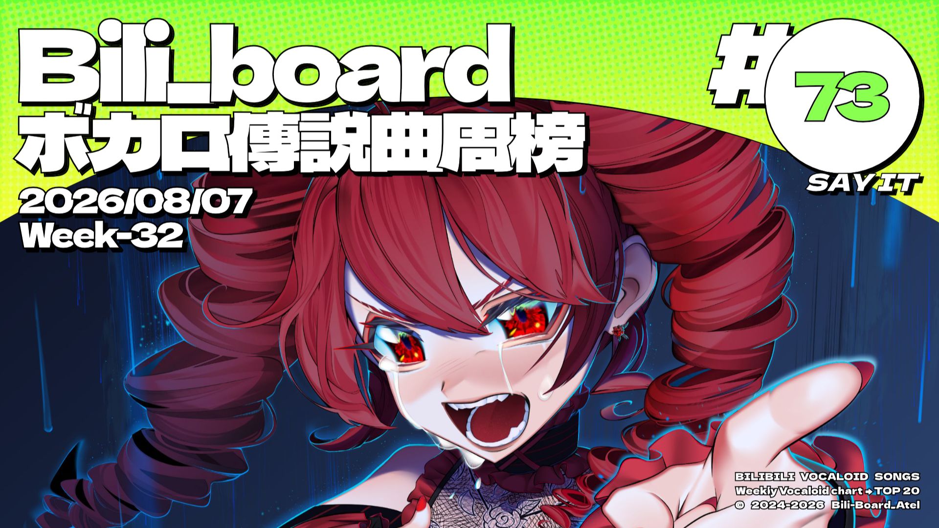 Bili_Board术力口传说曲周榜第73期2026年8月7日第32周