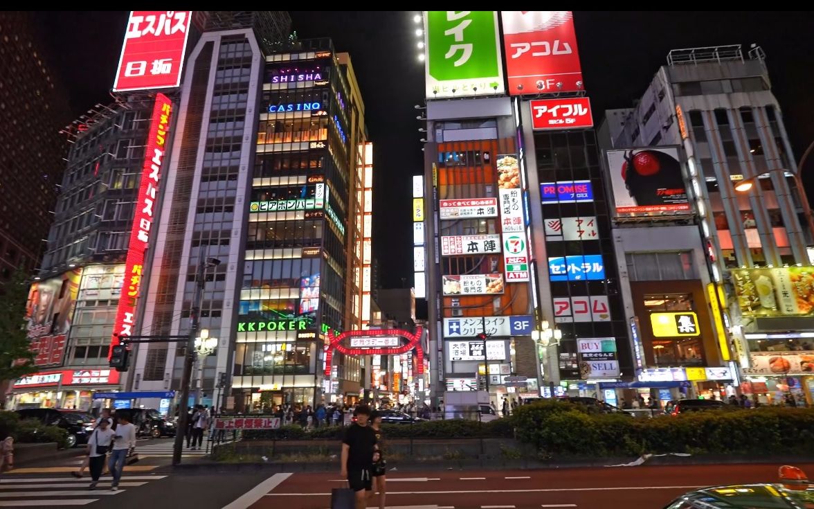 【4k超高清日本】漫步夜晚的东京新宿区 歌舞伎町 2023.