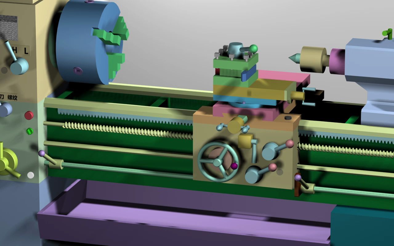 车床的组成和作用4传动杠哔哩哔哩bilibili