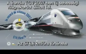 Download Video: 法国TGV高铁2007年速度纪录：574.8km/h - TGV speed record 574.8km/h- 2007