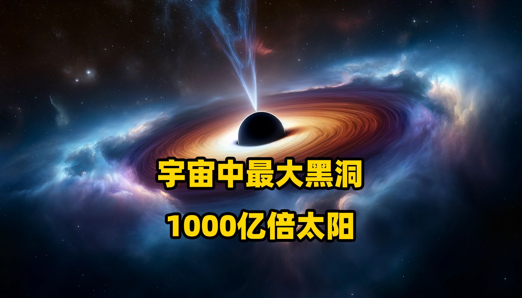 宇宙最大黑洞:质量超过1000亿个太阳哔哩哔哩bilibili