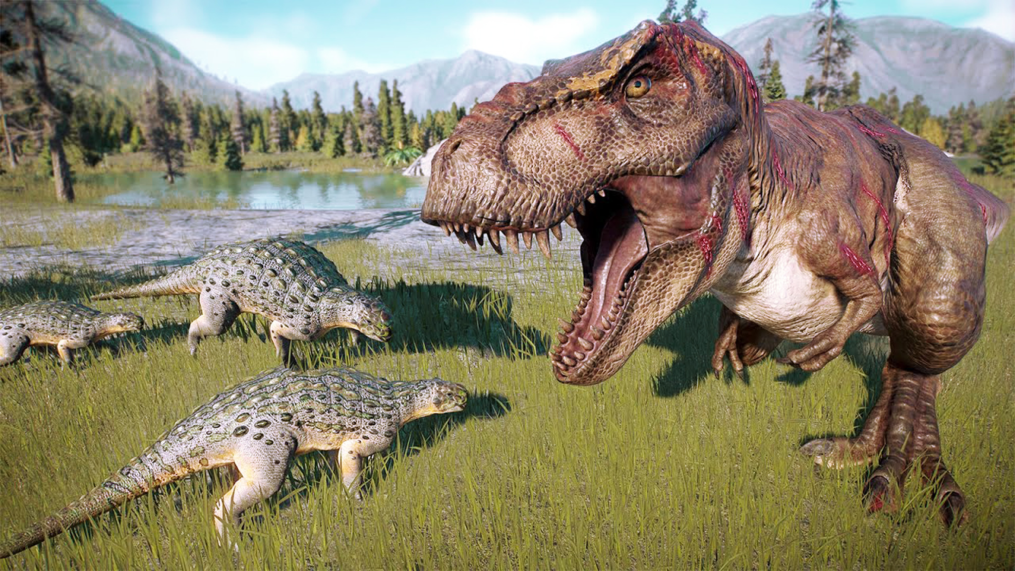 2 暴龙,追猎剑龙,甲龙 ~ 侏罗纪世界进化 2 代_电子竞技热门视频