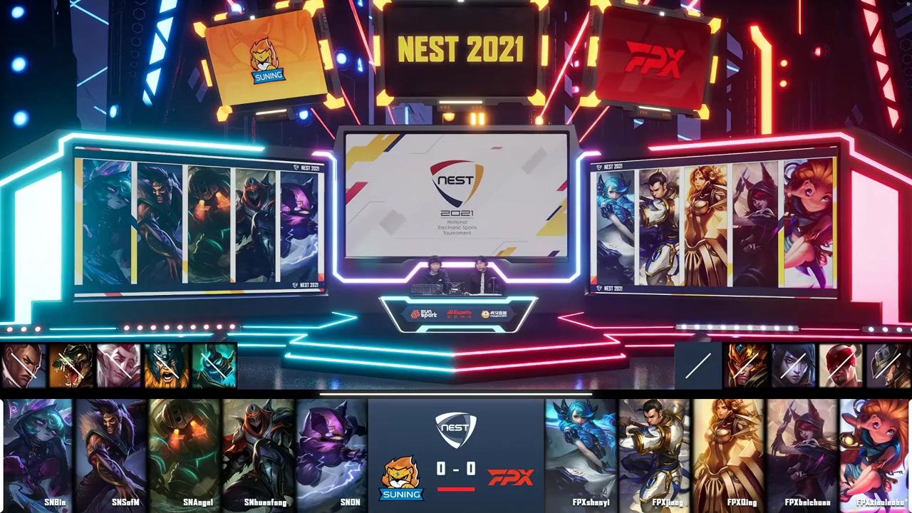 2021 nest全国电子竞技大赛 - 小组赛 sn vs fpx_电子竞技热门视频