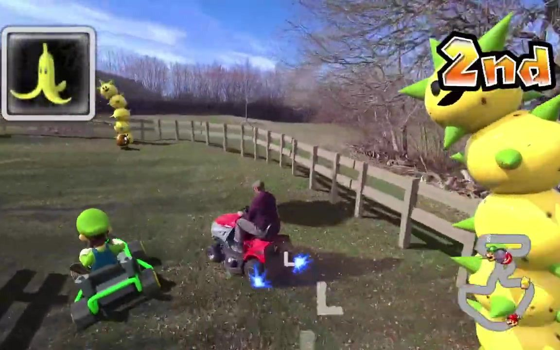 MowRio Kart  How to play Mario Kart with a lawn mower & drone哔哩哔哩bilibili