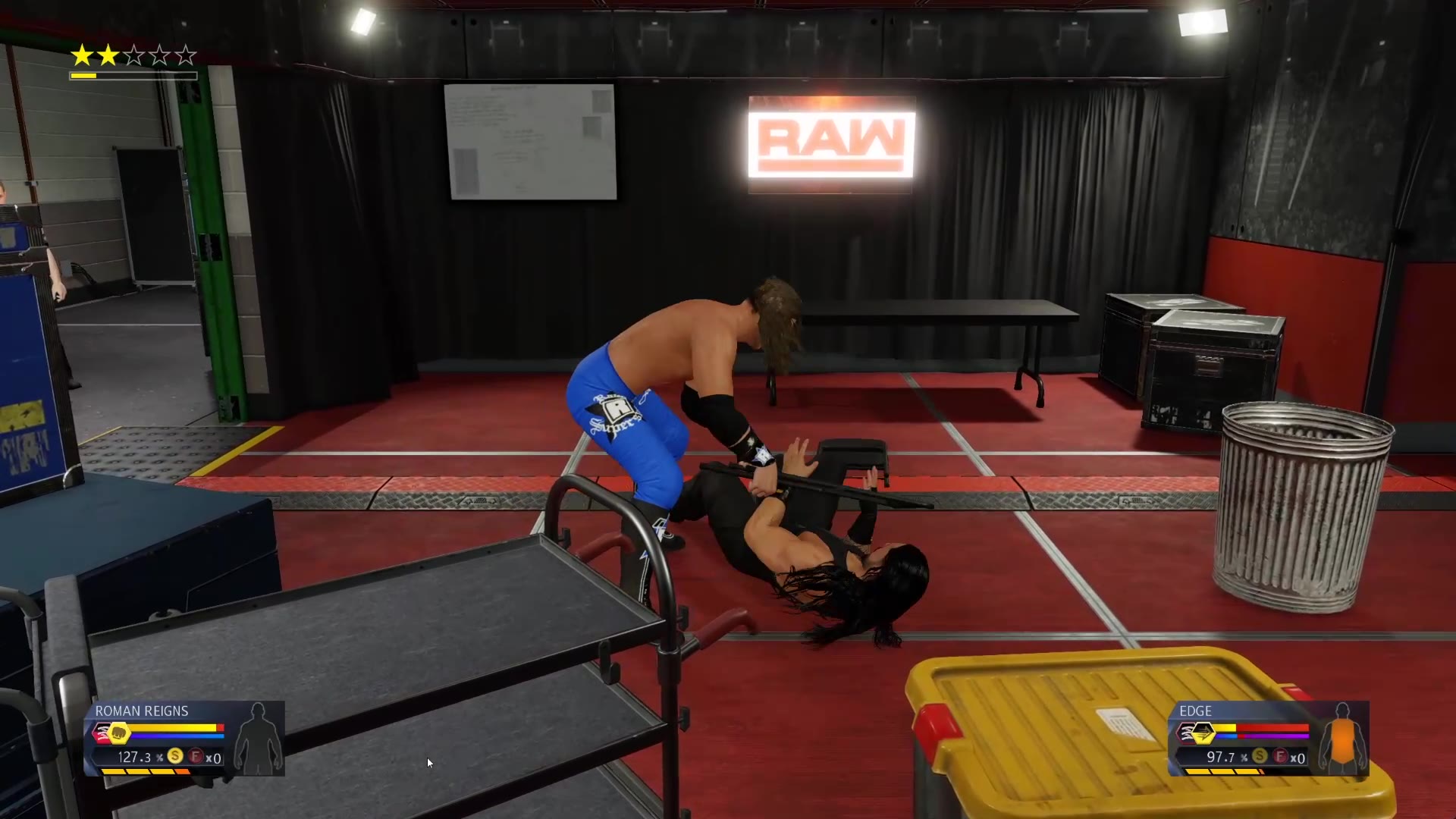 wwe2k20:罗曼vs艾吉,飞冲肩之战,谁更胜一筹