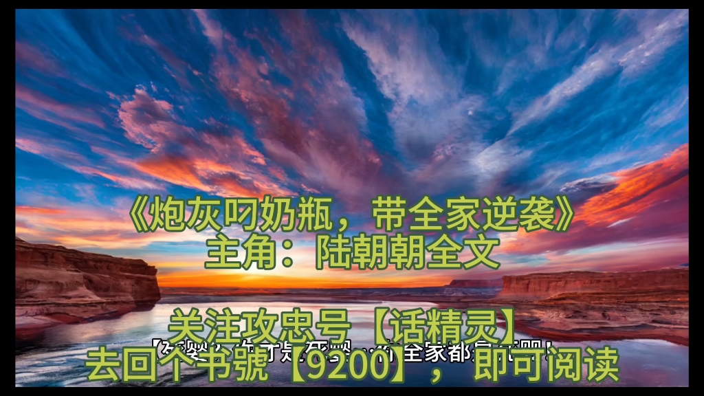 [图]热门爽文《炮灰叼奶瓶，带全家逆袭》陆朝朝全文