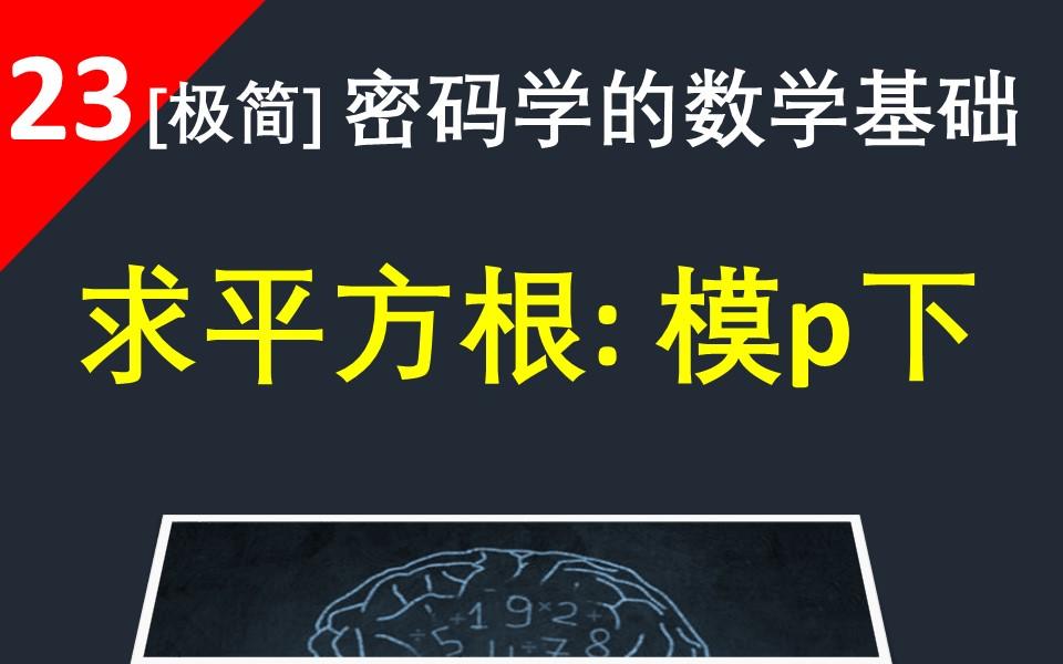 【求平方根:模p下】TonelliShanks算法可以求出任意奇素数p下二次剩余的平方根哔哩哔哩bilibili