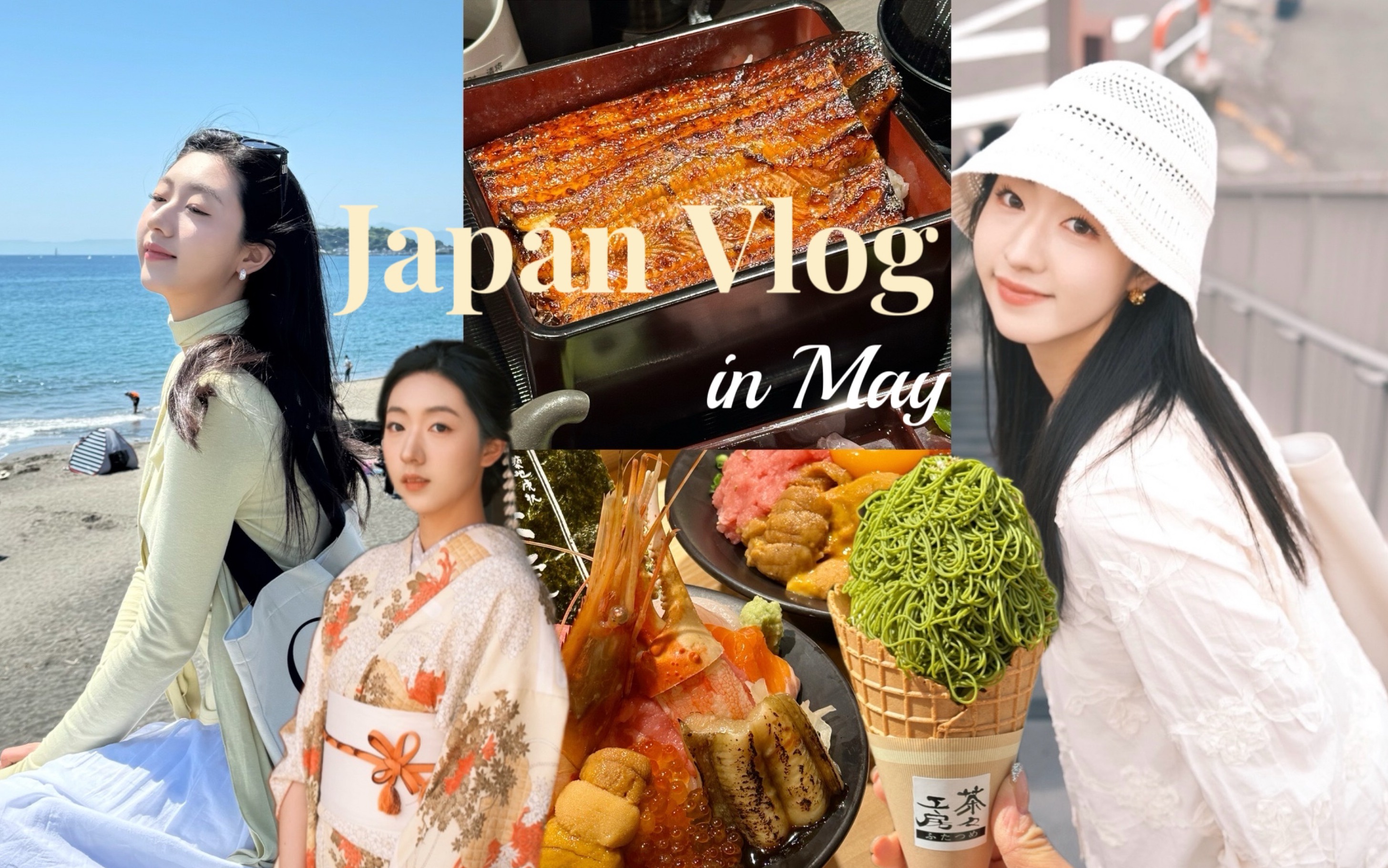 [图]日本旅行VLOG｜在关东的八天七夜｜东京逛吃不停｜富士山🗻追到晚樱🌸｜绝美镰仓🌊｜浅草寺和服👘体验｜中古vintage太好买了