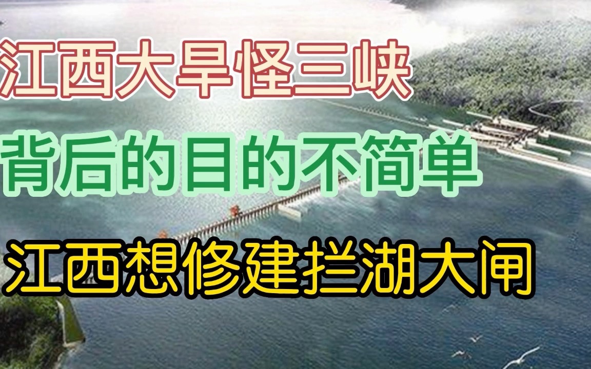 江西将长江流域大旱归咎于三峡,目的就是为了建设鄱阳湖拦湖水闸哔哩哔哩bilibili